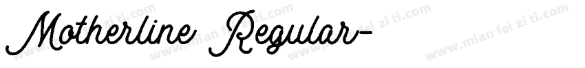 Motherline Regular字体转换